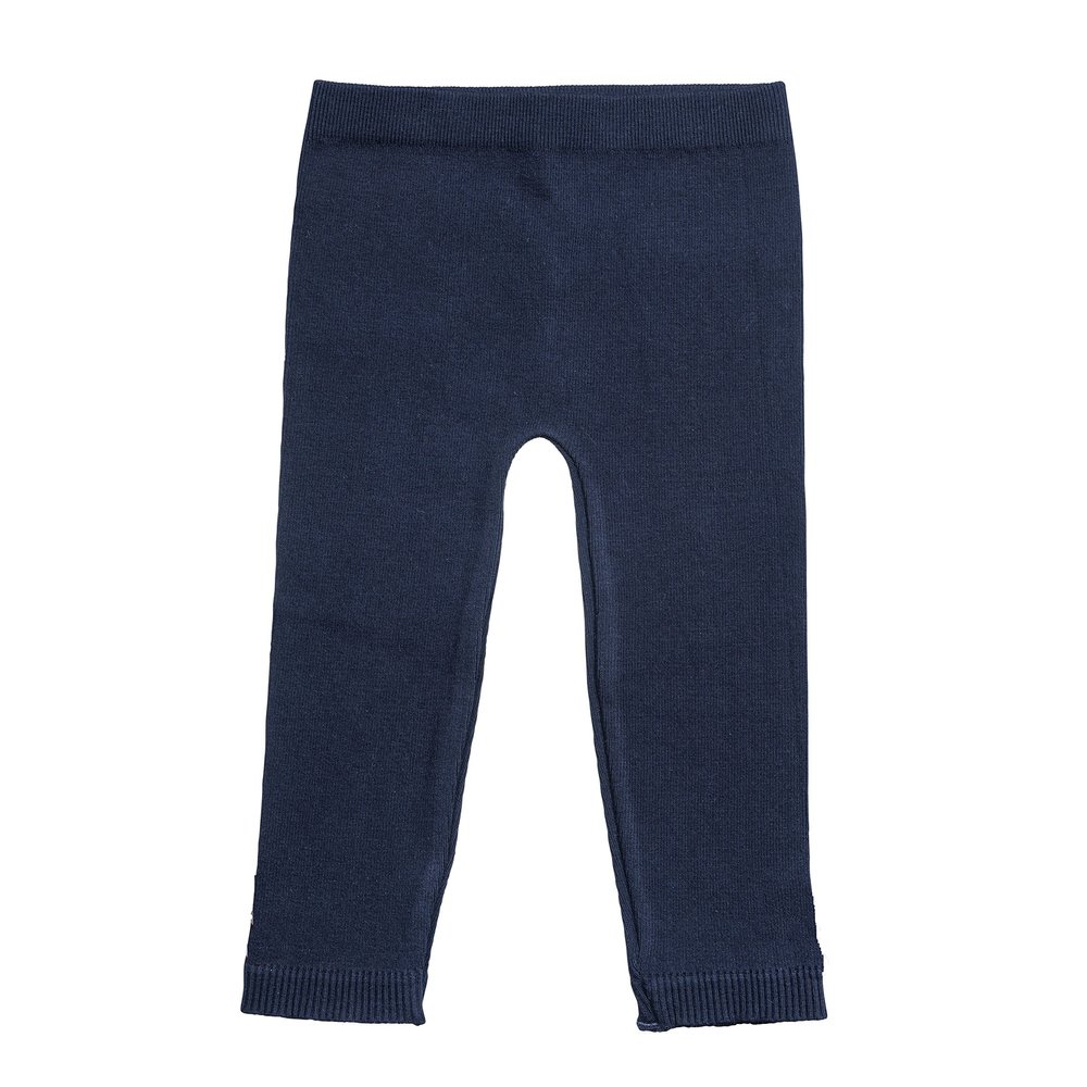 Silky Toes Baby Leggings, Toddler Seamless Soft Cotton Knit Pants for Girls and Boys (6-12 Months, Navy)