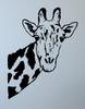Giraffe Face Neck Wall Decal Sticker by Stickerbrand 27in X 21in. (Black) *Left to Right* - Easy to Apply/Removable. Made in The USA. No Glue Needed. Safer Than Wallpaper. #6012s-27x21-Blk view 3