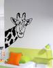 Giraffe Face Neck Wall Decal Sticker by Stickerbrand 27in X 21in. (Black) *Left to Right* - Easy to Apply/Removable. Made in The USA. No Glue Needed. Safer Than Wallpaper. #6012s-27x21-Blk view 4