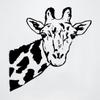 Giraffe Face Neck Wall Decal Sticker by Stickerbrand 42in X 32in. (Black) *Left to Right* - Easy to Apply/Removable. Made in The USA. No Glue Needed. Safer Than Wallpaper. #6012B-42X32-Blk view 4