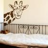 Giraffe Face Neck Wall Decal Sticker by Stickerbrand 42in X 32in. (Brown) *Left to Right* - Easy to Apply/Removable. Made in The USA. Safer Than Wallpaper. #6012B-42X32-Brown view 2