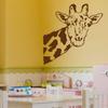 Giraffe Face Neck Wall Decal Sticker by Stickerbrand 42in X 32in. (Brown) *Left to Right* - Easy to Apply/Removable. Made in The USA. Safer Than Wallpaper. #6012B-42X32-Brown view 3