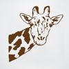 Giraffe Face Neck Wall Decal Sticker by Stickerbrand 42in X 32in. (Brown) *Left to Right* - Easy to Apply/Removable. Made in The USA. Safer Than Wallpaper. #6012B-42X32-Brown view 4