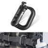 DYZD Tactical Gear ABS Plastic Molle D Ring Shape Buckle, Super-Handy Spring Snap Key Chain Clip Hook Screw Lock Buckle, 4PCS (Black) view 1