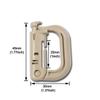 DYZD Tactical Gear ABS Plastic Molle D Ring Shape Buckle, Super-Handy Spring Snap Key Chain Clip Hook Screw Lock Buckle, 4PCS (Black) view 2