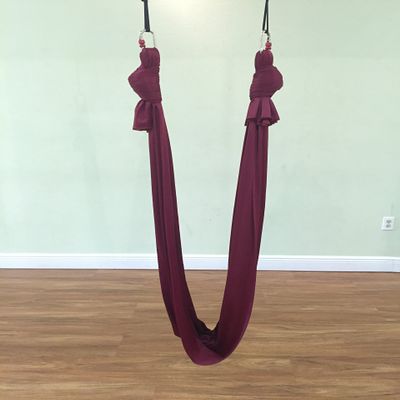 Basic Aerial Yoga Hammock (Yoga Swing/sling, Aerial Yoga, Antigravity) (Burgundy)