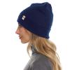 100% Merino Wool Cuff Beanie - Mens & Womens Warm Winter Hat - Watch Cap - Toque - One Size Fits Most - Navy Blue view 4