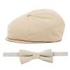 Baby Caps and Bow tie Sets (L 54 cm (4-5), tan Newsboy) view 1