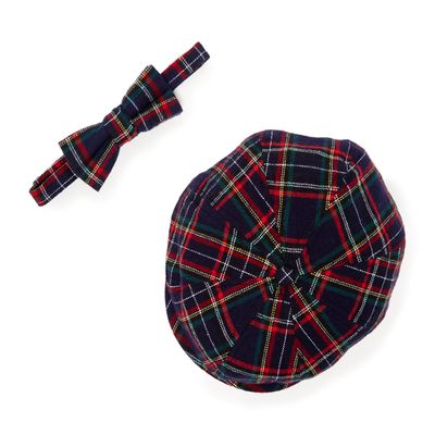 Christmas Special Occasion Baby & Kids Driver Cap Set XS 48 cm 12 to 24m, Navy Newsboy Set
