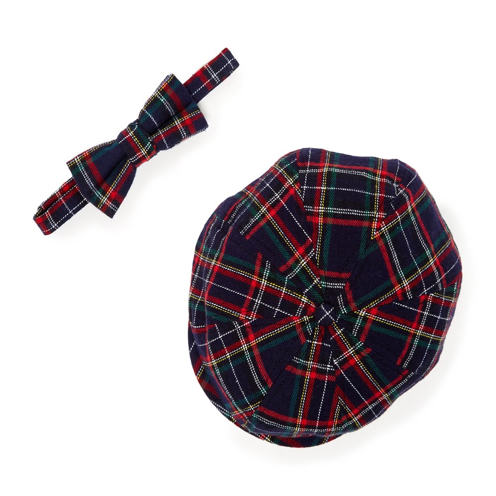 Christmas Special Occasion Baby & Kids Driver Cap Set XS 48 cm 12 to 24m, Navy Newsboy Set