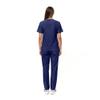 Women's Scrub Set - Medical Scrub Top and Pant, True Navy, XX-Small view 3