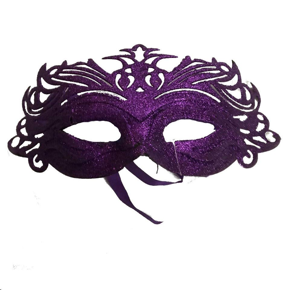 Masquerade Half Mask Glittered (Purple)