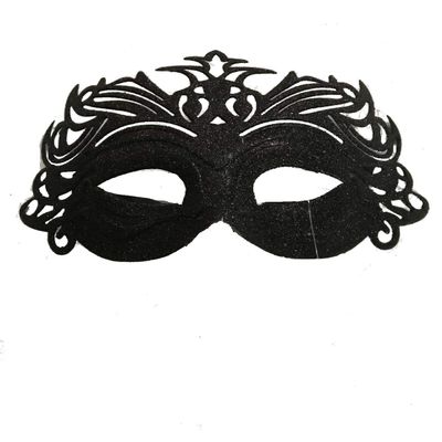 Masquerade Half Mask Glittered (Black)