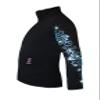 Ice Fire Polartec Figure Skating Jacket with Crystals Swirls Design (Aqua Crystals, Adult Medium) view 1