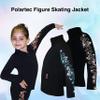 Ice Fire Polartec Figure Skating Jacket with Crystals Swirls Design (Aqua Crystals, Adult Medium) view 2