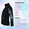 Ice Fire Polartec Figure Skating Jacket with Crystals Swirls Design (Aqua Crystals, Adult Large) view 3