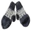 Alpakaandmore, Kids Mittens with Cap, Fingerless Gloves 2-5 Years Grey, Hand-knitted in Peru (4-5 Years)