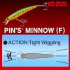 Yo-Zuri F1162-RH Pins Minnow Floating Diver Lure, Red Head, 70mm 2-3/4" view 3