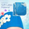 Latex Swim Cap - Women Stylish Swimming Cap Great for Ladies, Perfect to Keep Hair Dry - Suitable for Long Hair - Bubble Crepe with Black and Pink and White Flowers view 4