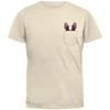 Animal World Boston Terrier Faux Pocket Pet Natural Adult T-Shirt - 2X-Large view 1