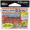 Gamakatsu 67657 Single Hook 53 Salt No. 1/0, 6 Pieces view 1