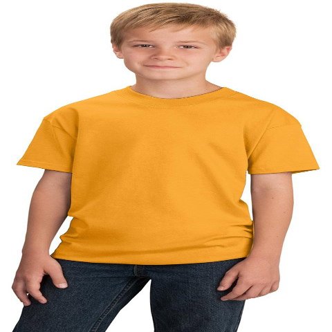 Port & Company Boys 5.4-oz 100% Cotton T-Shirt, Large, Gold
