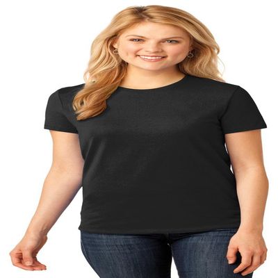 Port & Company Ladies 5.4-oz 100% Cotton T-Shirt, Jet Black, XXXX-Large