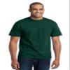 PORT AND COMPANY 50/50 Cotton/Poly Tshirt with Pocket (PC55P) Dark Green, XL view 1