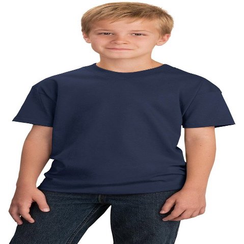 Port & Company Boys 5.4-oz 100% Cotton T-Shirt, Large, Navy