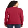 Port & Company Ladies Long Sleeve 100% Cotton T-Shirt, Red, Large view 2
