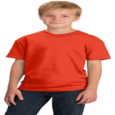 Port & Company Boys 5.4-oz 100% Cotton T-Shirt, Medium, Orange