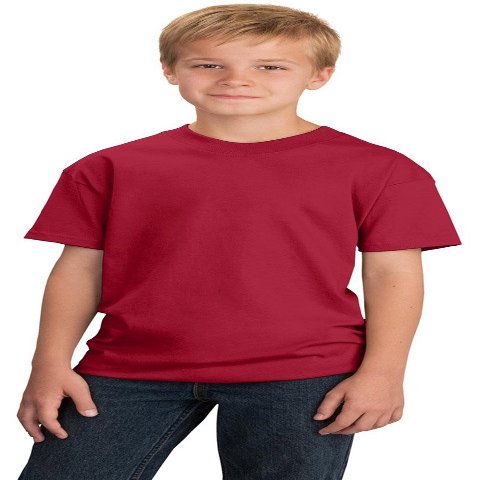 Port & Company Boys 5.4-oz 100% Cotton T-Shirt, XS, Red