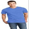 District Young Mens Very Important V-Neck T-Shirt, Heathered Royal, Medium view 1