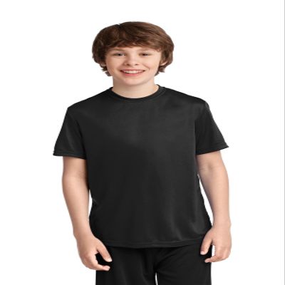 Port & Company Youth Essential Performance T-Shirt, Jet Black, Small