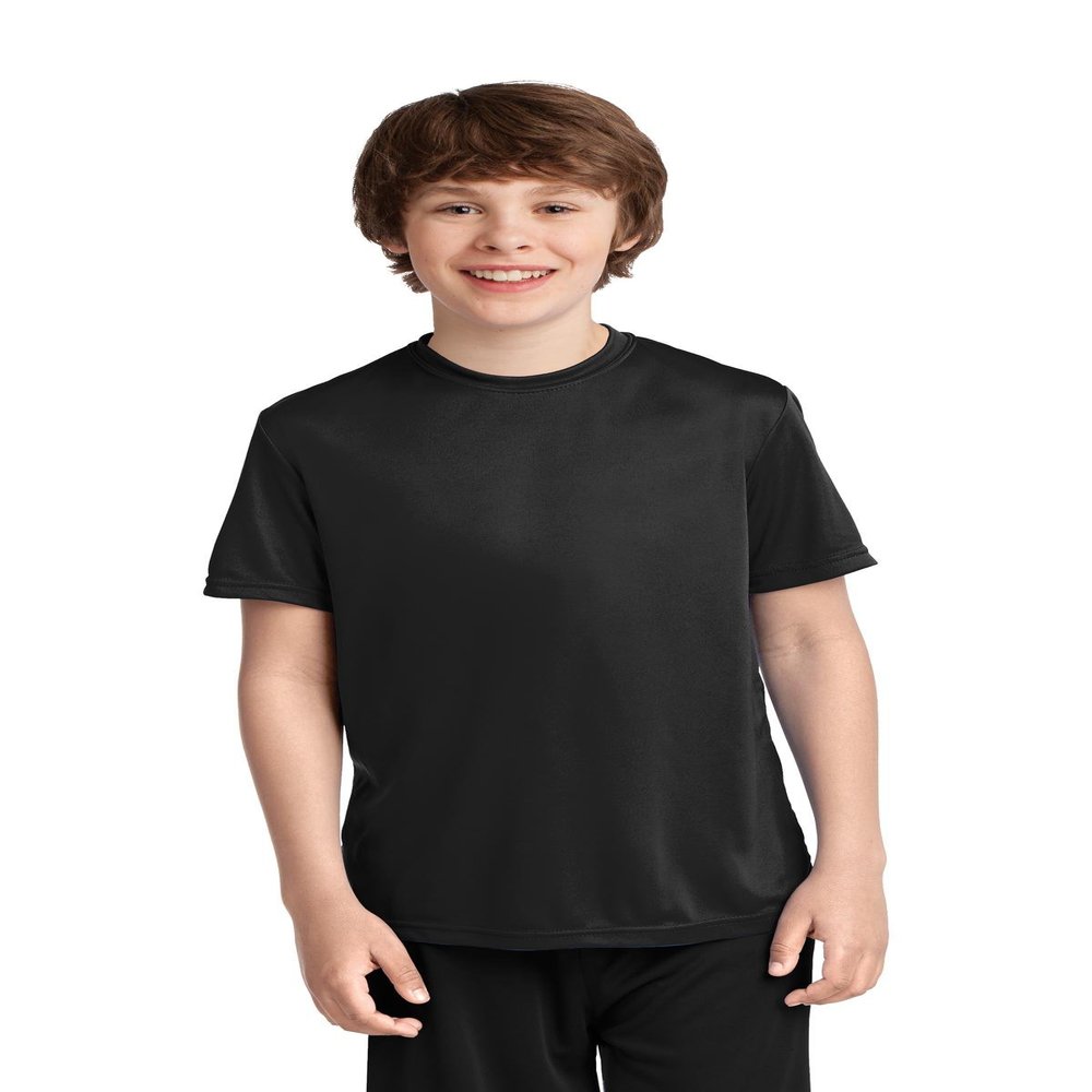 Port & Company Youth Essential Performance T-Shirt, Jet Black, Small