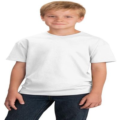 Port & Company Boys 5.4-oz 100% Cotton T-Shirt, Large, White