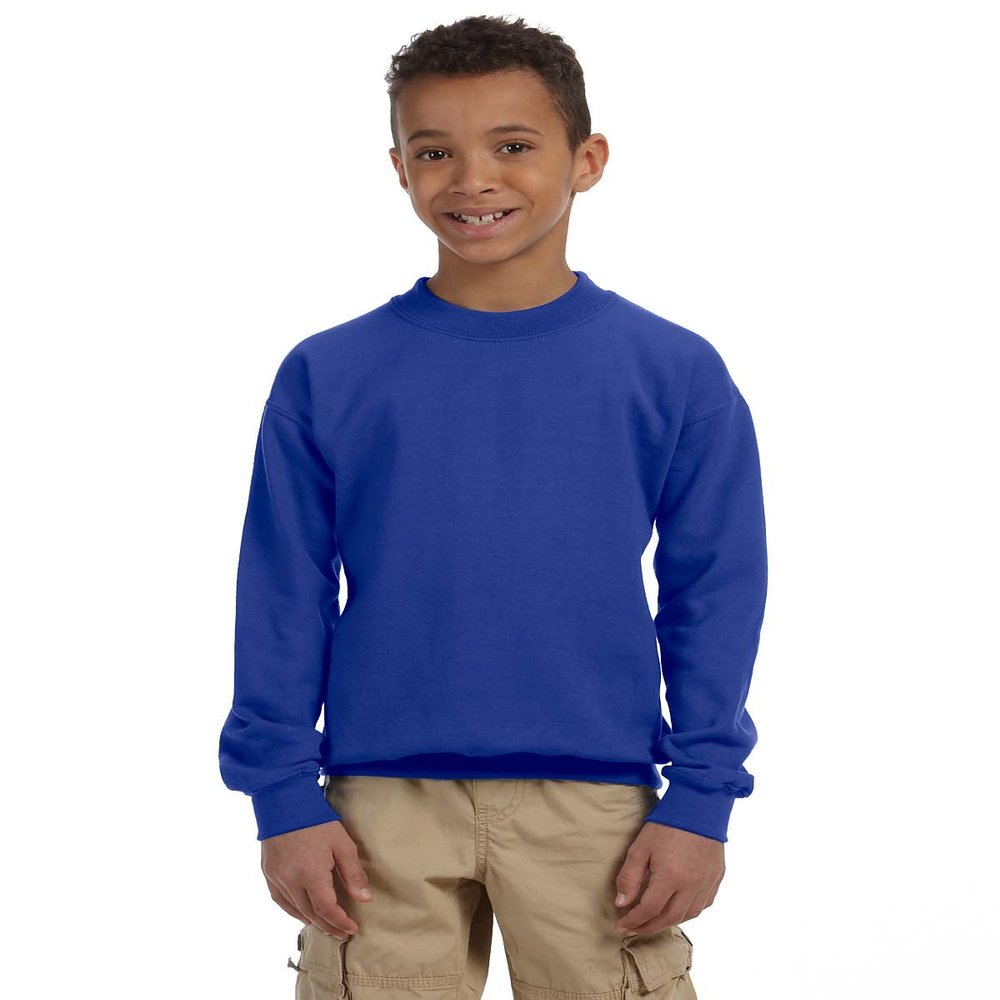 Gildan Boys Heavy Blend Crewneck Sweatshirt, Medium, Royal