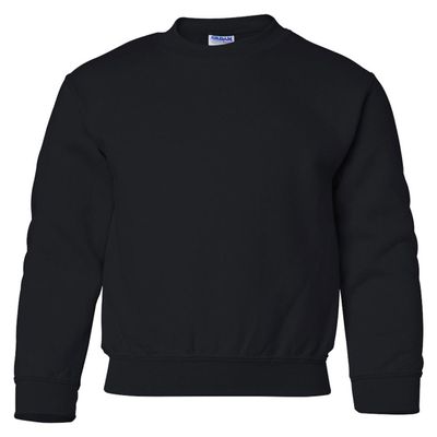 Gildan Boys Heavy Blend Crewneck Sweatshirt, Small, Black
