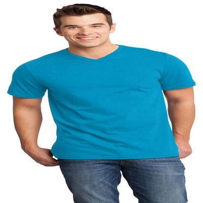 District Young Mens Very Important V-Neck T-Shirt, Light Turquoise, X-Small