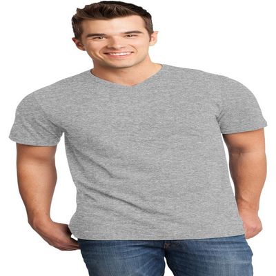 District Young Mens Very Important V-Neck T-Shirt, Light Heather Grey, X-Small