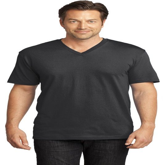 District Made Perfect Weight V-Neck Tee (DT1170) Charcoal, XS