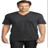 District Made Perfect Weight V-Neck Tee (DT1170) Charcoal, XS view 1