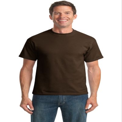 Port & Company Mens 50/50 Cotton/Poly T-Shirt, 2XL, Brown