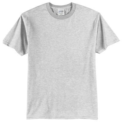 Port & Company Mens 50/50 Cotton/Poly T-Shirts, Large, Ash