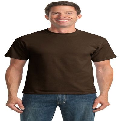 Port & Company Mens 50/50 Cotton/Poly T-Shirts, 2XLT, Brown