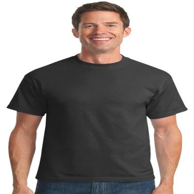 Port & Company Mens 50/50 Cotton/Poly T-Shirts, Large, Charcoal