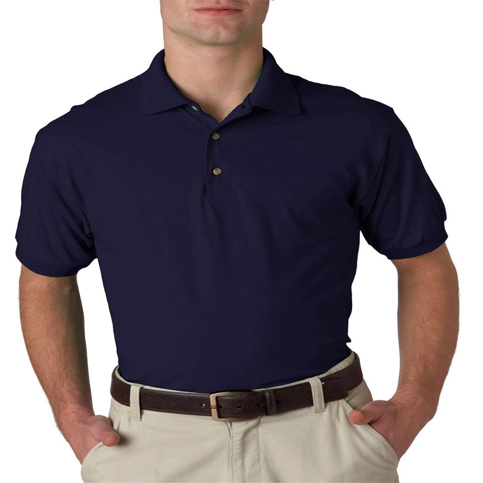 Gildan Mens DryBlend 6-Ounce Jersey Knit Sport Shirt, 2XL, Navy