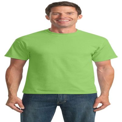 Port & Company Mens 50/50 Cotton/Poly T-Shirts, 2XLT, Lime