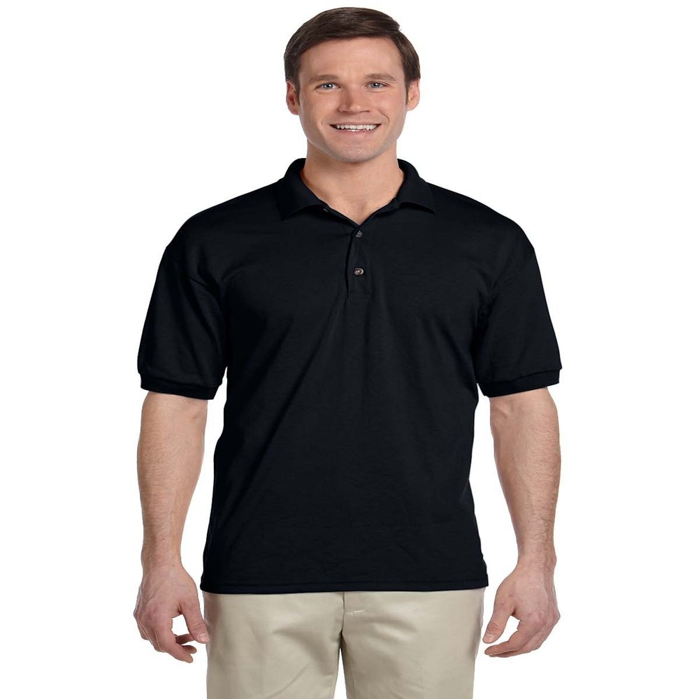 Gildan Mens DryBlend 6-Ounce Jersey Knit Sport Shirt, 3XL, Black