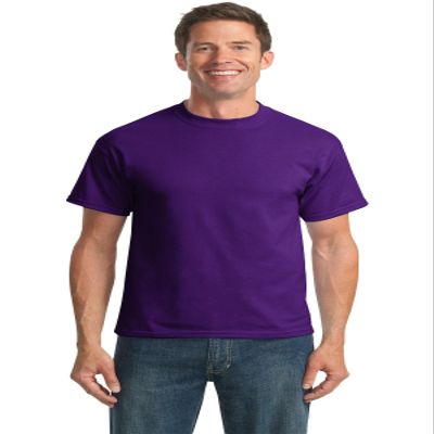 Port & Company Mens 50/50 Cotton/Poly T-Shirt, Small, Purple